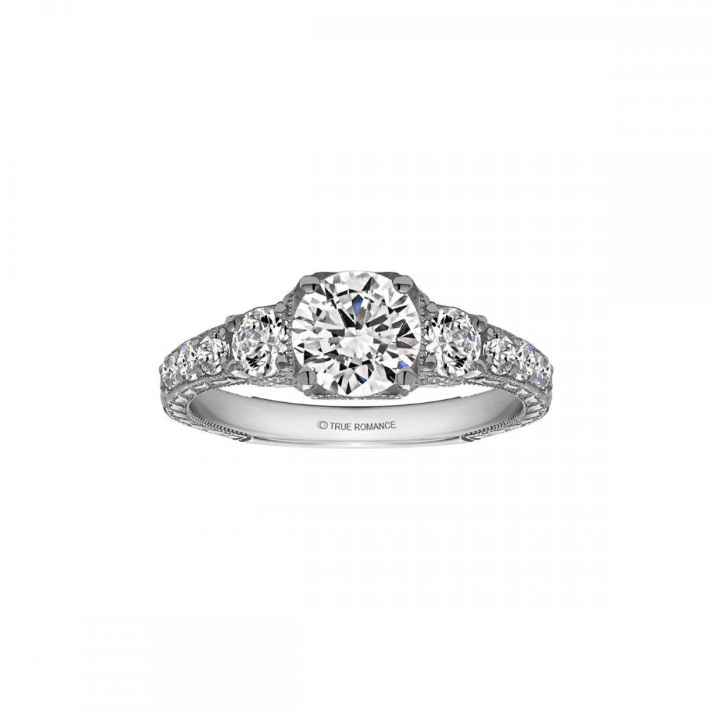 Round Cut Diamond Vintage Engagement Ring