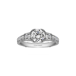 Round Cut Diamond Vintage Engagement Ring