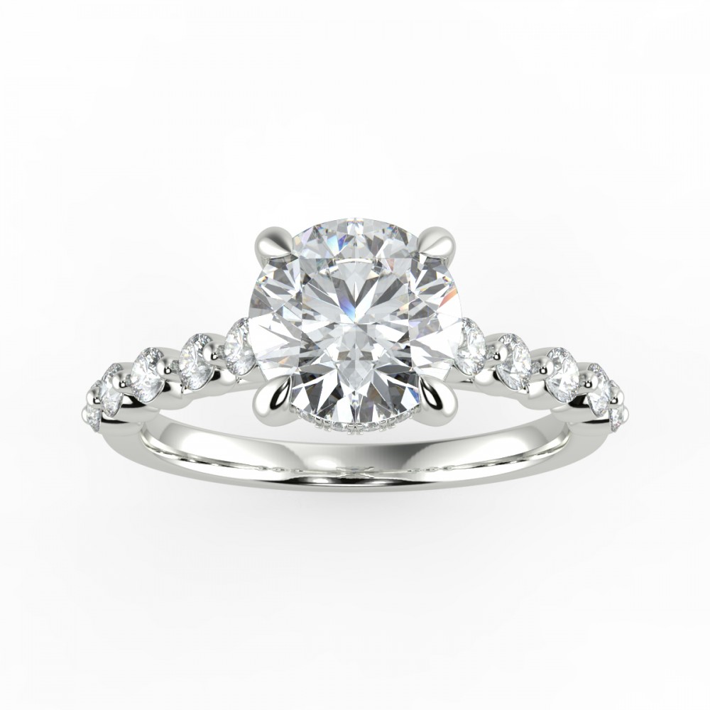 Bezel Share Pronng  Engagemnt Ring