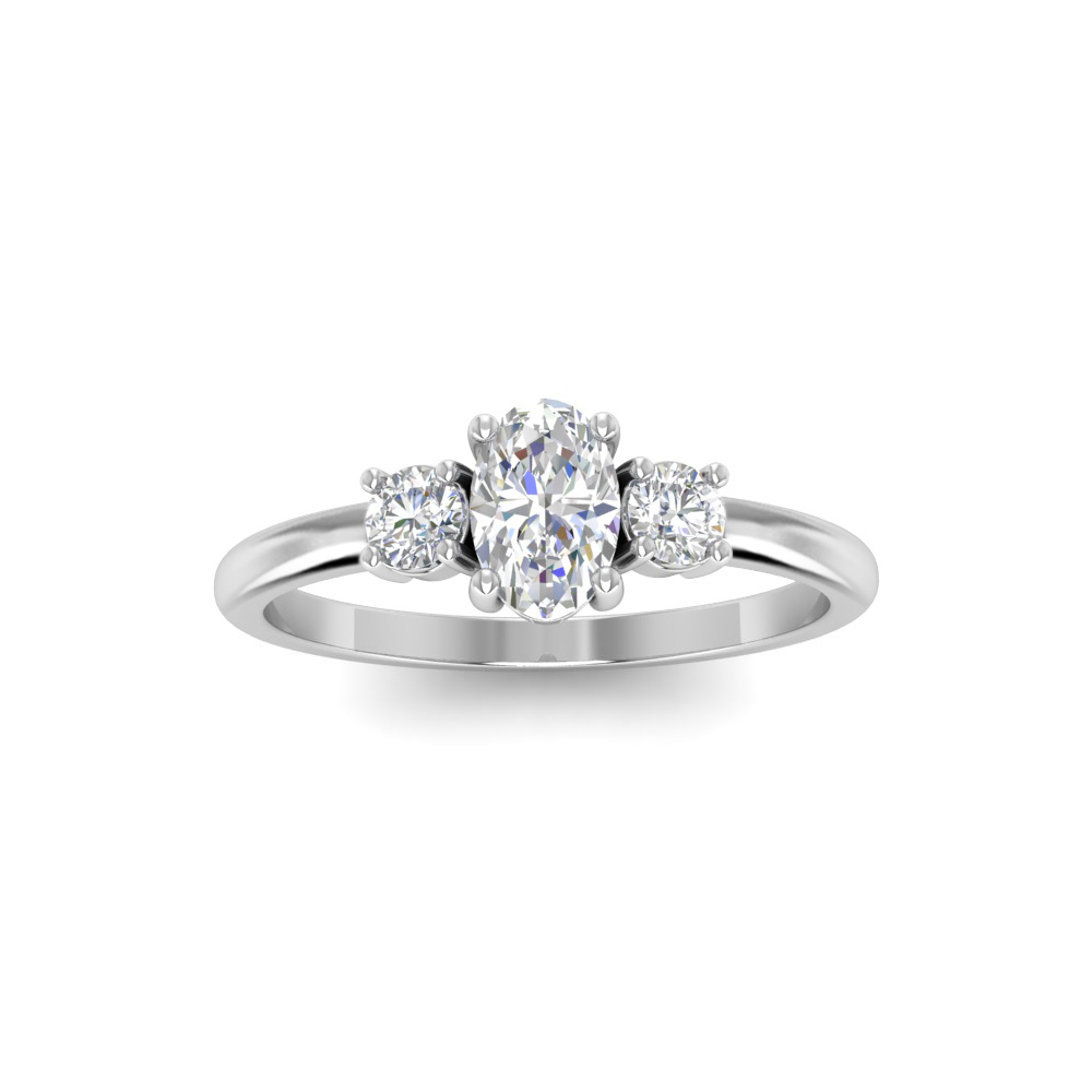 .82 MQ/RD RING GUARD - 0.50CT OVAL BUILT IN CENTER