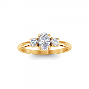 .82 MQ/RD RING GUARD - 0.50CT OVAL BUILT IN CENTER