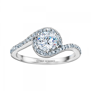 Rm1427-14k White Gold Infinity Engagement Ring