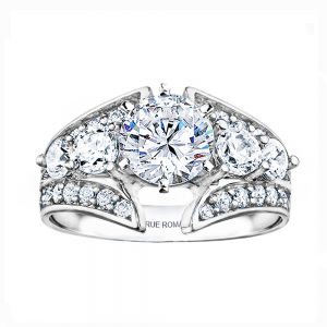 Rm921 -14k White Gold Classic Engagement Ring