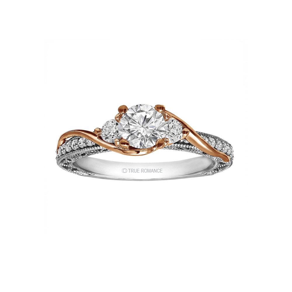 Round Cut Diamond Vintage Style Engagement Ring