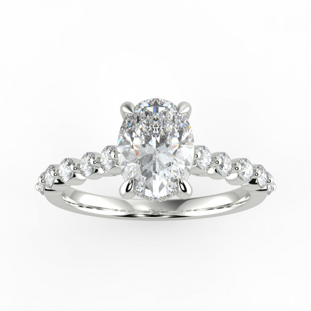 Bezel Share Pronng  Engagemnt Ring