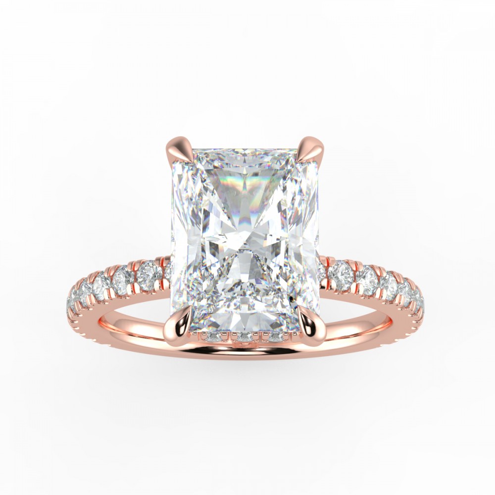 Oval Traditional Hidden Halo Comfort Fit