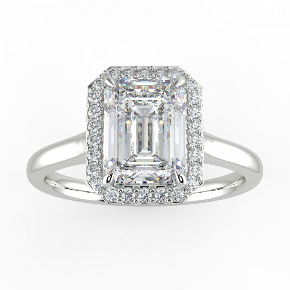 Solitare Reg Halo Engagemnt Ring