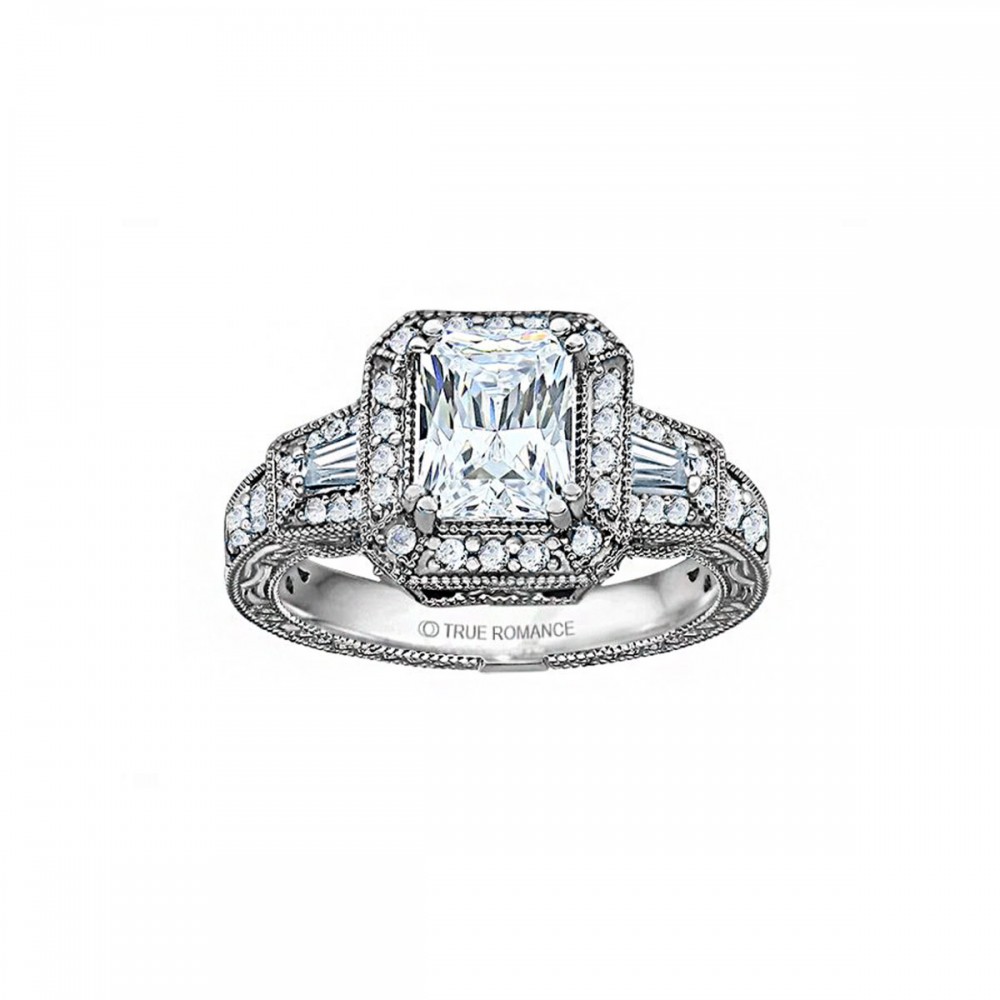 Radiant Diamond Vintage Engagement Ring