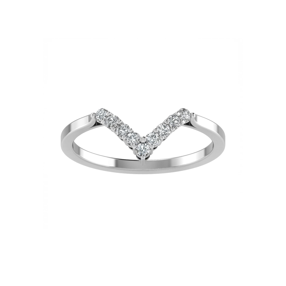 V Shaped Prong Set Tiara Band