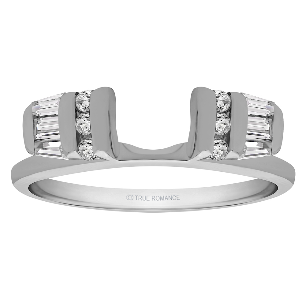 14K White Gold Solitaire Ring Wrap/Enhancer - RW294-E